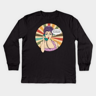 Smash the Patriarchy- Vintage Kids Long Sleeve T-Shirt